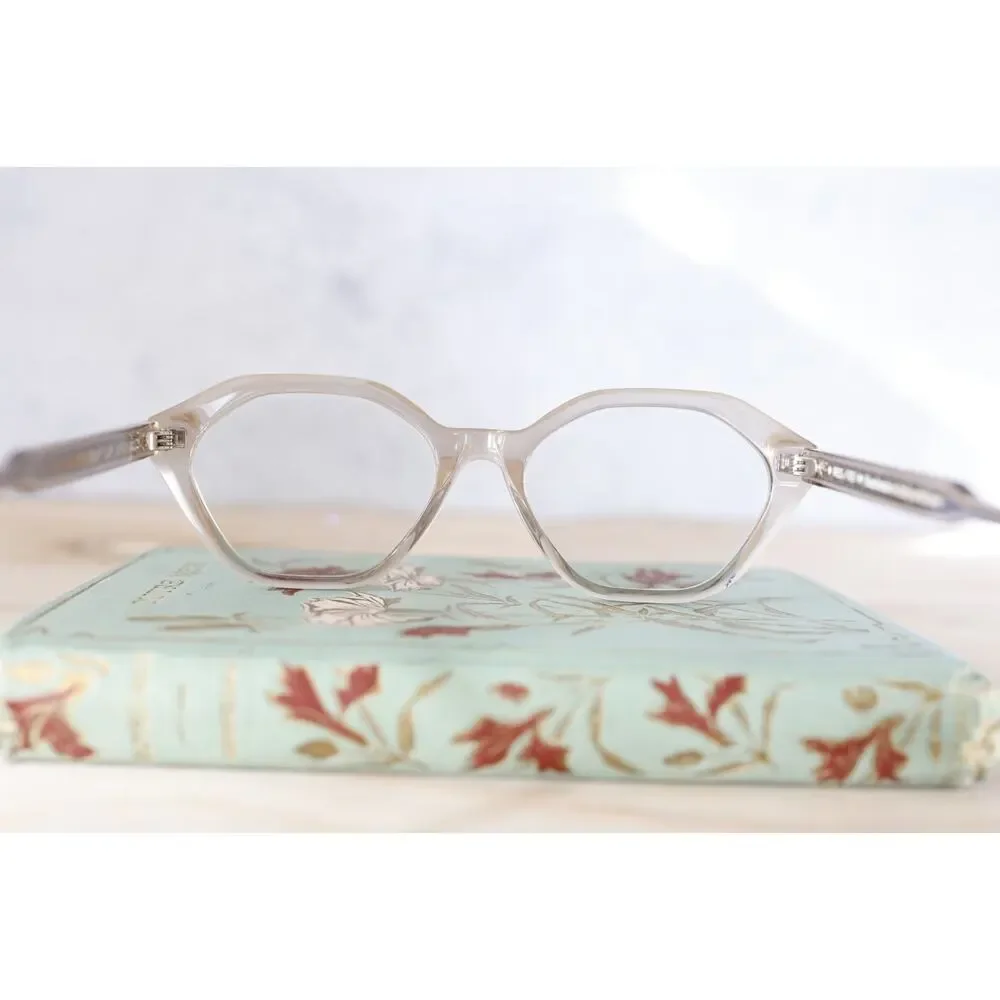 RES/REI Blackberry Eyeglasses Hand Made Italy 53-17 Retro Academia Hipster